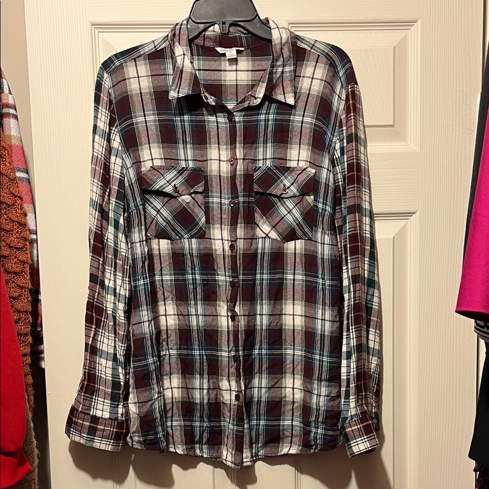 CATO Button Down Plaid Shirt - Size XL